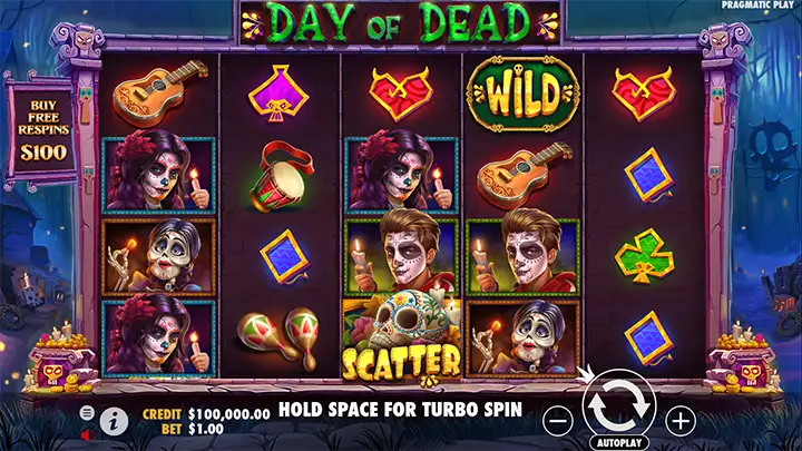 หน้าเล่นเกม Day of Dead