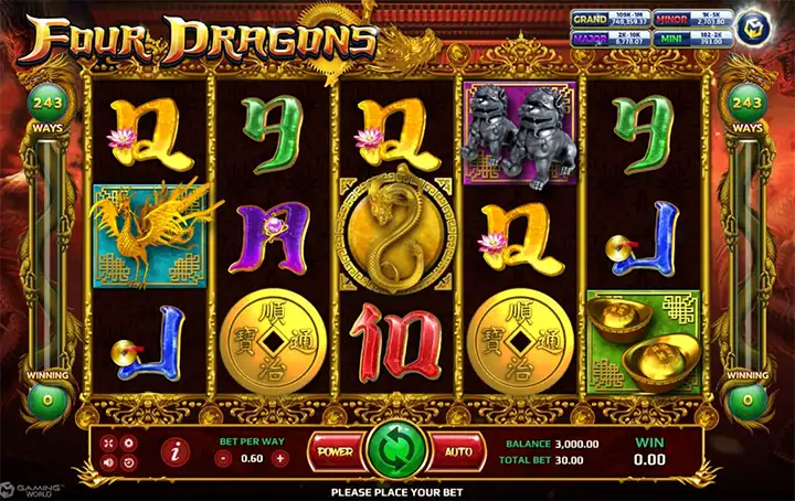 หน้าเล่นเกมสล็อต Four Dragons