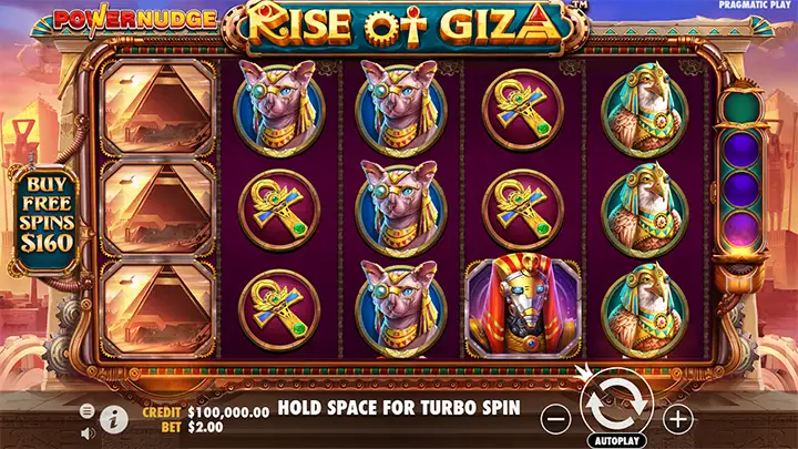 หน้าเล่น Rise of Giza PowerNudge