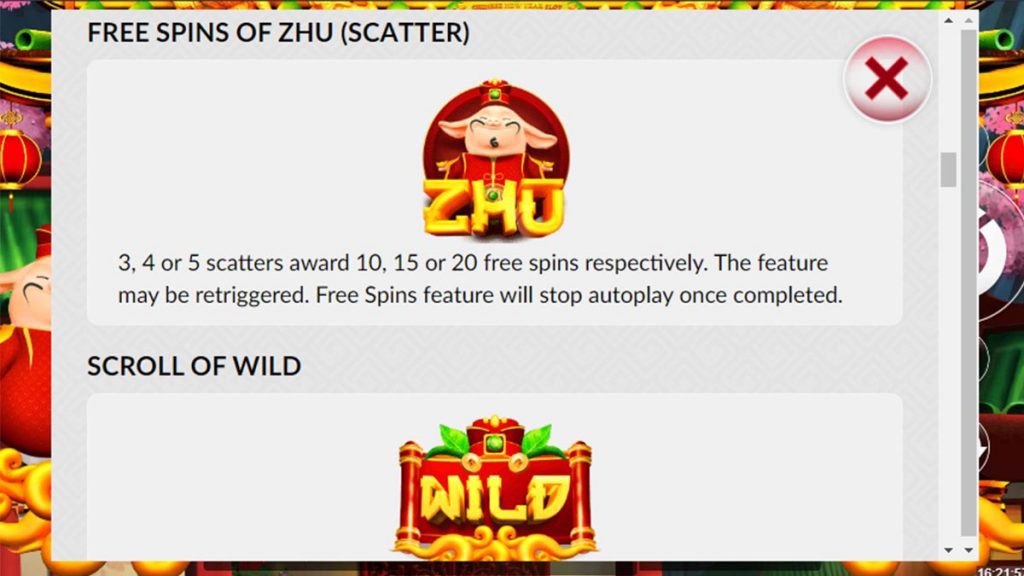 A Year Of Zhu slot ฟีเจอร์พิเศษ