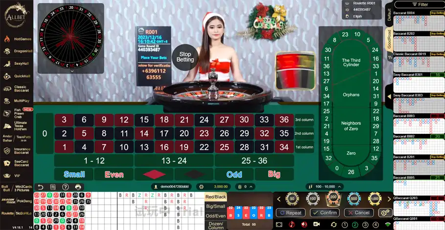 Roulette - AllBet Gaming